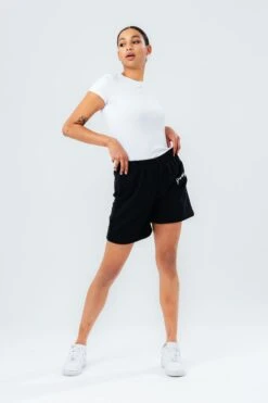 Hype. Black Reverse Loop Back Shorts -Hype T35699s2