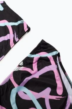 HYPE GIRLS BLACK MULTI PASTEL HEART BIKINI -Hype TUAO 6022 3