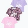 HYPE GIRLS LILAC PINK LEOPARD 3 PACK OF T-SHIRTS 1 HYPE GIRLS LILAC PINK LEOPARD 3 PACK OF T-SHIRTS -Hype TVAO 041