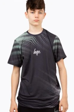 HYPE BOYS BLACK HALF TONE T-SHIRT