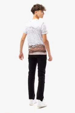 HYPE BOYS WHITE RIPPED STONE T-SHIRT -Hype TVAO 6227 2
