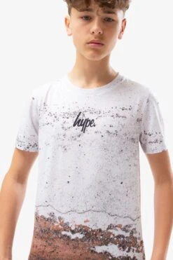 HYPE BOYS WHITE RIPPED STONE T-SHIRT -Hype TVAO 6227 3