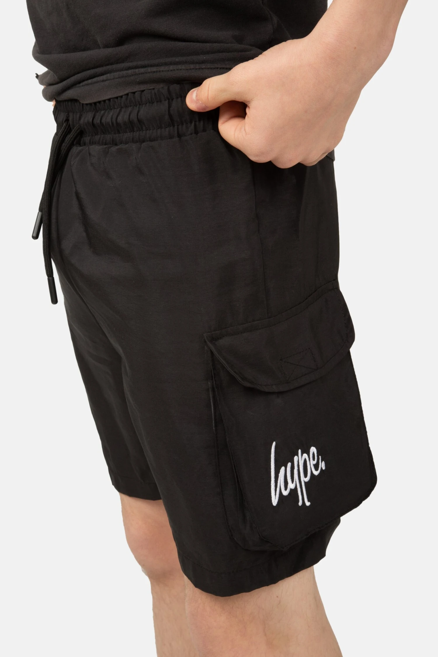 HYPE BOYS BLACK LIGHTWEIGHT POCKET SHORTS 3 HYPE BOYS BLACK LIGHTWEIGHT POCKET SHORTS