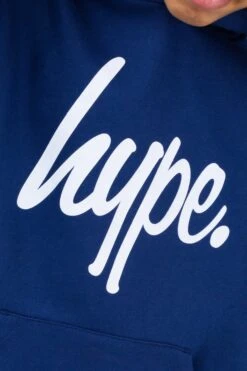 HYPE BOYS NAVY SCRIPT HOODIE & JOGGERS -Hype TWAO 1021detail