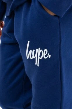 HYPE BOYS NAVY SCRIPT HOODIE & JOGGERS -Hype TWAO 1021detail 2