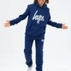 HYPE BOYS NAVY SCRIPT HOODIE & JOGGERS -Hype TWAO 1021fullfront