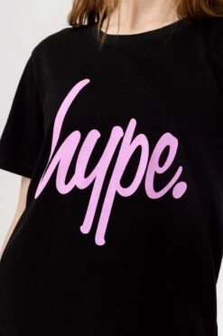 HYPE GIRLS PURPLE LEOPARD ZEBRA T-SHIRT AND LEGGING SET -Hype TWAO 2179DETAIL