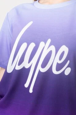 HYPE GIRLS PURPLE FADE SCRIPT T-SHIRT -Hype TWAO 2217DETAIL