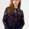 HYPE GIRLS BLACK FADE HEART DROP SHOULDER L/S T-SHIRT -Hype TWAO 2264MAIN