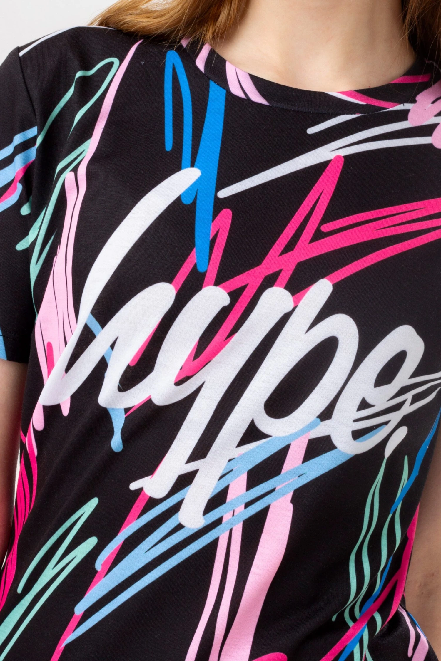 HYPE GIRLS BLACK SCRIBBLE SCRIPT T-SHIRT 6 HYPE GIRLS BLACK SCRIBBLE SCRIPT T-SHIRT - Image 4
