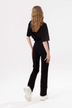 HYPE GIRLS BLACK SCRIPT ELASTICATED WAIST T-SHIRT -Hype TWAO 2276FULLBACK