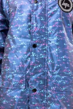 HYPE GIRLS LONGLINE BLUE STAR FADE RAINCOAT 11 HYPE GIRLS LONGLINE BLUE STAR FADE RAINCOAT -Hype TWAO 2511DETAIL 2