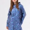 HYPE GIRLS LONGLINE BLUE STAR FADE RAINCOAT