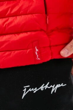 HYPE RED MEN'S PUFFER JACKET -Hype TWAO 375 DETAIL
