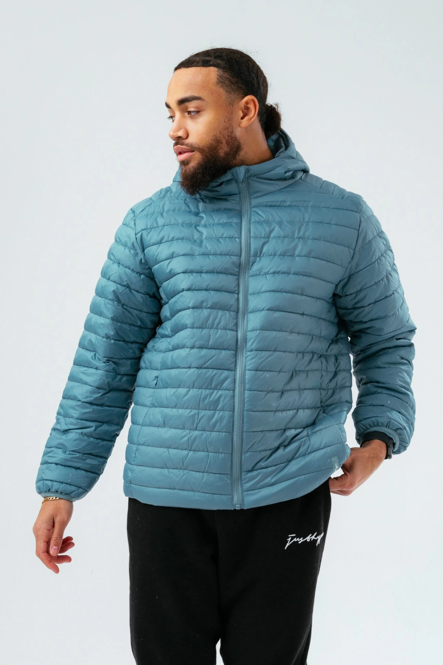 HYPE BLUE MEN'S PUFFER JACKET 3 HYPE BLUE MEN'S PUFFER JACKET