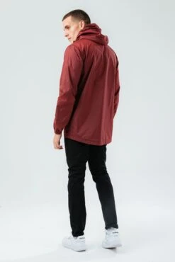 HYPE BURGUNDY SHOWERPROOF STYLE MEN'S JACKET -Hype TWAO 384fullback