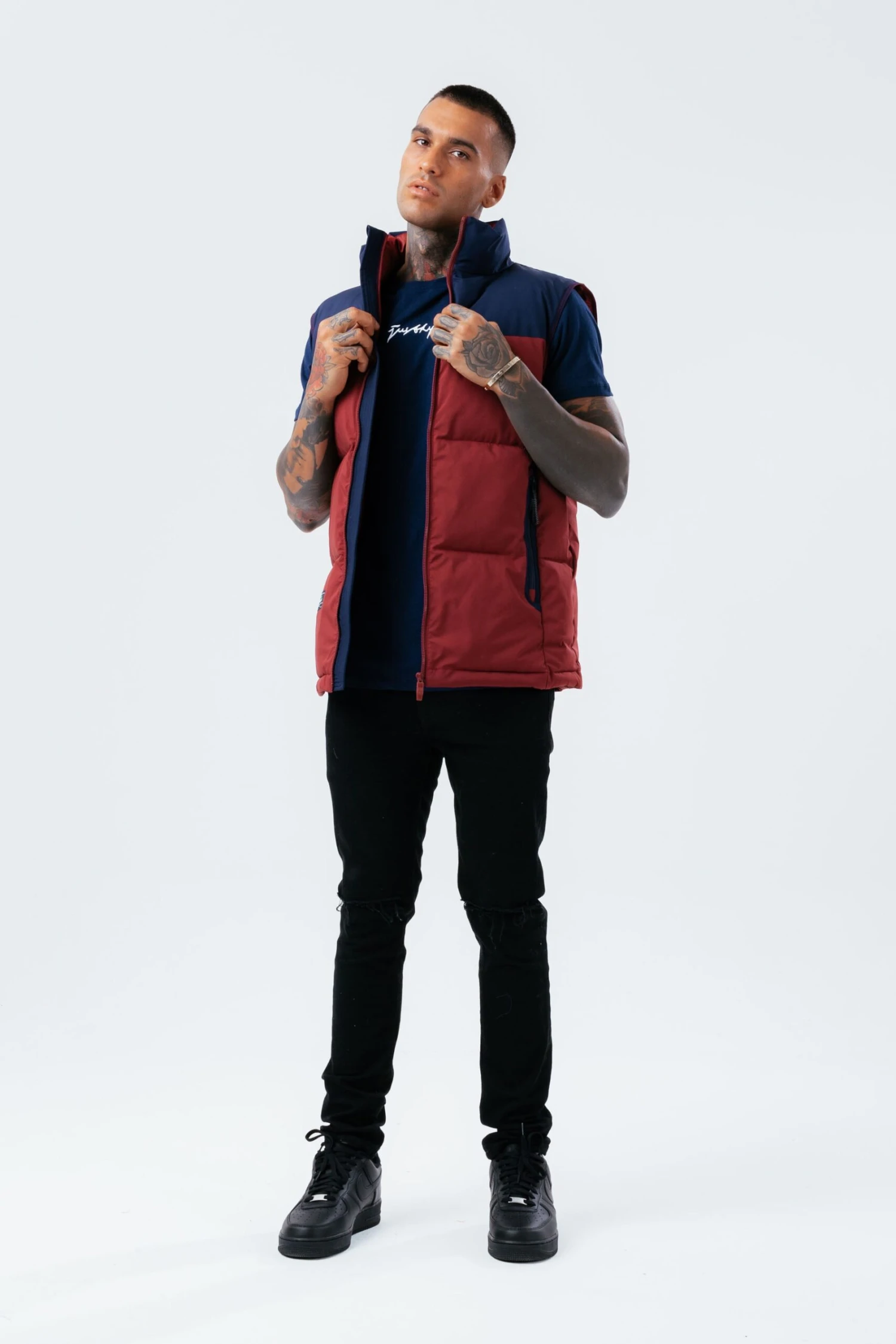 HYPE BURGUNDY ADULT GILET 5 HYPE BURGUNDY ADULT GILET - Image 3