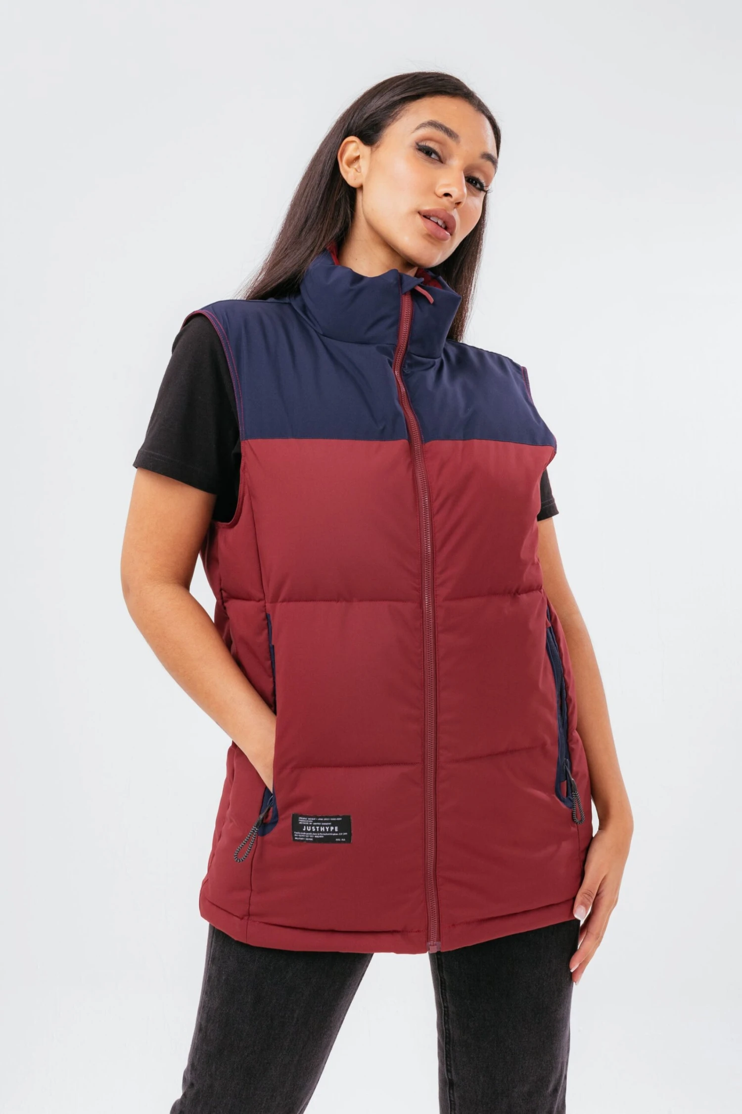 HYPE BURGUNDY ADULT GILET 4 HYPE BURGUNDY ADULT GILET - Image 2