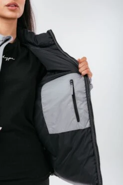 HYPE DEEP FILLED GREY PUFFER ADULT JACKET 18 HYPE DEEP FILLED GREY PUFFER ADULT JACKET -Hype TWBT 046 DETAIL