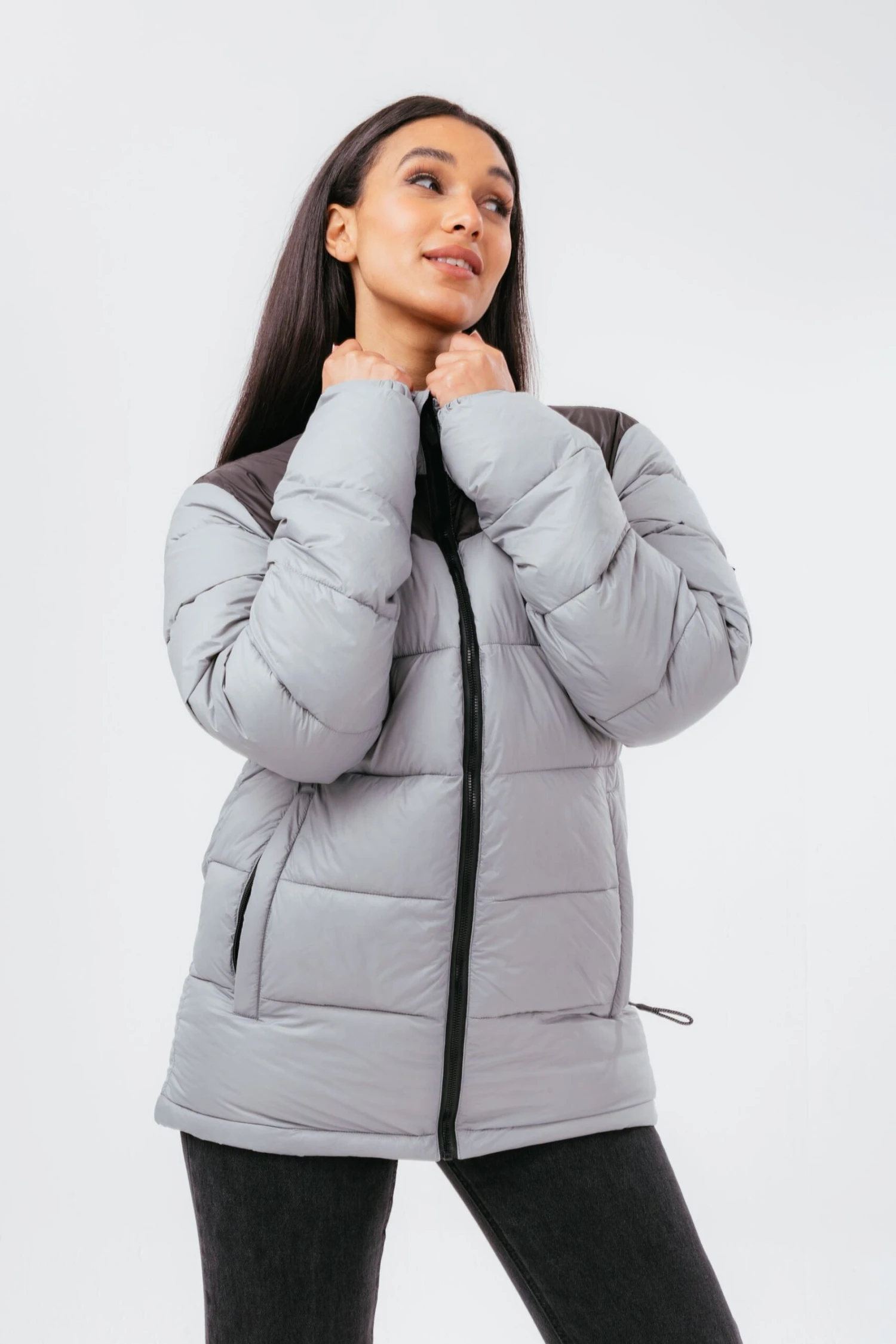 HYPE DEEP FILLED GREY PUFFER ADULT JACKET 4 HYPE DEEP FILLED GREY PUFFER ADULT JACKET - Image 2