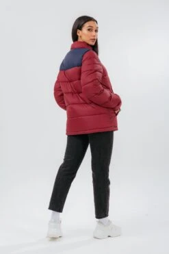 HYPE DEEP FILLED BURGUNDY PUFFER ADULT JACKET -Hype TWBT 181 BACK