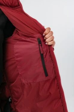 HYPE DEEP FILLED BURGUNDY PUFFER ADULT JACKET -Hype TWBT 181 DETAIL