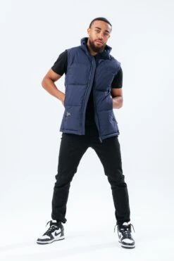 HYPE NAVY ADULT GILET -Hype TWBT 183 FULL FRONT