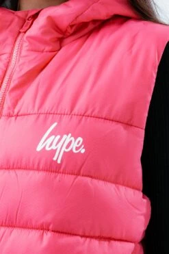 HYPE HOT PINK GIRLS GILET -Hype TWBT 191 DETAIL