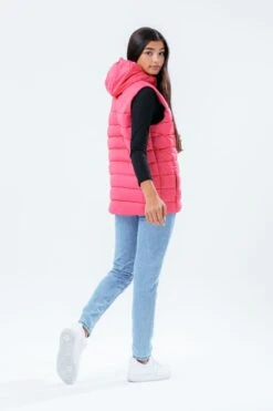 HYPE HOT PINK GIRLS GILET -Hype TWBT 191 FULL BACK