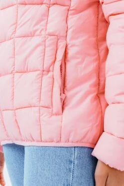 HYPE PALE PINK BAFFLED GIRLS CASUAL JACKET -Hype TWBT 196 DETAIL 1