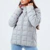 HYPE GREY PINK BAFFLED GIRLS CASUAL JACKET 1 HYPE GREY PINK BAFFLED GIRLS CASUAL JACKET -Hype TWBT 197 MAIN