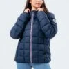 HYPE NAVY PINK BAFFLED GIRLS CASUAL JACKET -Hype TWBT 198 MAIN