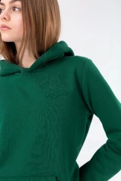 HYPE DARK GREEN KIDS OVERHEAD HOODIE & JOGGERS SET -Hype TWBT 778DETAIL