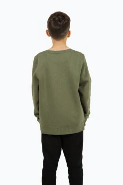 HYPE BOYS KHAKI GRAFFITI CREW NECK -Hype TWBT 917 1