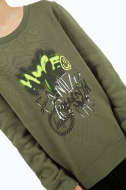 HYPE BOYS KHAKI GRAFFITI CREW NECK -Hype TWBT 917 4
