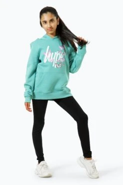 HYPE GIRLS TEAL BUTTERFLY SCRIPT HOODIE -Hype TWBT 922 2 9d2f8d4a 7c6b 41d0 8e93 648b7b27b865