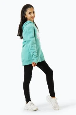 HYPE GIRLS TEAL BUTTERFLY SCRIPT HOODIE -Hype TWBT 922 5