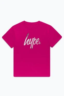 HYPE GIRLS FUCHSIA MONOTONE SCRIPT T-SHIRT -Hype TWBT 928 1