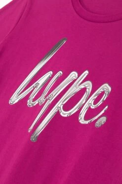 HYPE GIRLS FUCHSIA MONOTONE SCRIPT T-SHIRT -Hype TWBT 928 2 1