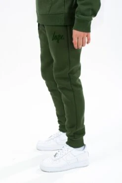HYPE BOYS KHAKI GREEN SCRIBBLE HOODIE & JOGGERS SET -Hype TWCB 2117 DETAIL