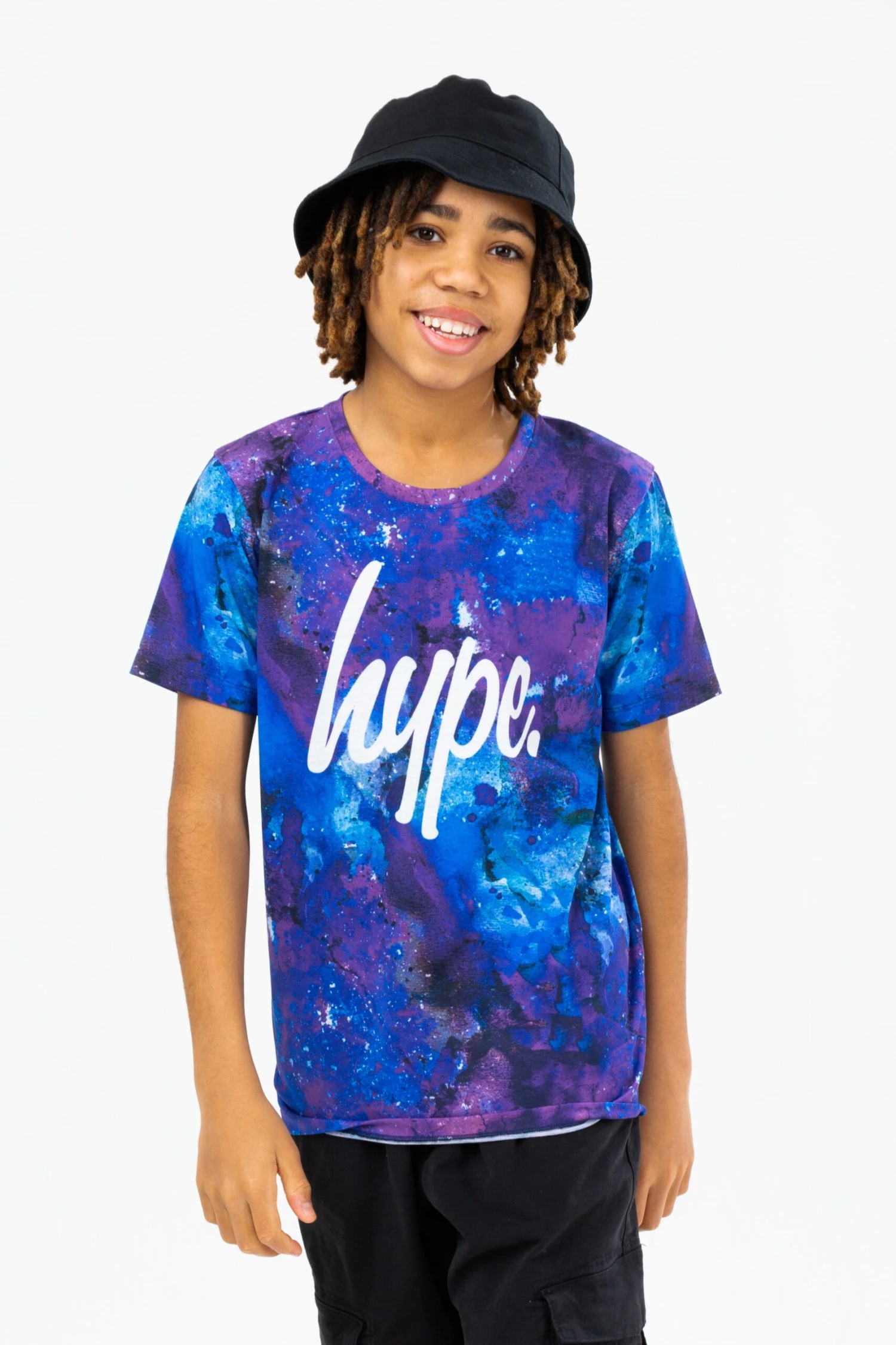 HYPE BOYS BLUE SPACE DRIP SCRIPT T-SHIRT THREE PACK 4 HYPE BOYS BLUE SPACE DRIP SCRIPT T-SHIRT THREE PACK - Image 2