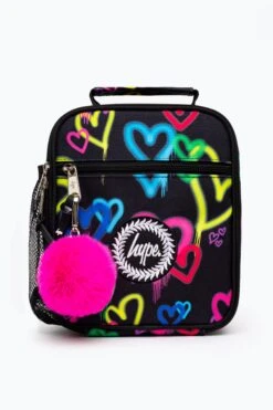 HYPE BLACK GRAFFITI HEART LUNCH BOX