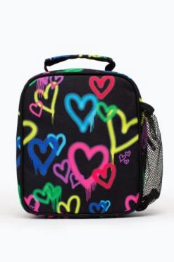HYPE BLACK GRAFFITI HEART LUNCH BOX -Hype TWCB 2417 2
