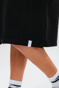 HYPE BLACK OVERSIZED WOMEN'S HOODIE DRESS 10 HYPE BLACK OVERSIZED WOMEN'S HOODIE DRESS -Hype TWCB 448 DETAIL 1