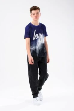 HYPE BOYS BLUE MULTI GREEN DRIPS 3 PACK OF T-SHIRTS -Hype TWLG 1028 FRONT