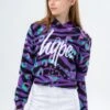 HYPE GIRLS FUNKY ZEB-PARD CROP HOODIE -Hype TWLG 206MAIN