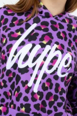 HYPE GIRLS FUNK LEOPARD CROP HOODIE -Hype TWLG 208DETAIL