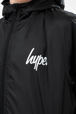 HYPE BOYS BLACK RUNNER JACKET -Hype TWLG 985 DETAIL