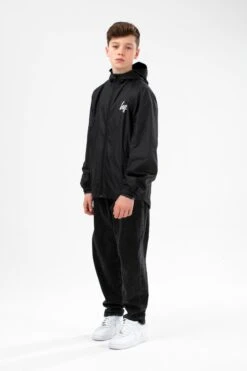 HYPE BOYS BLACK RUNNER JACKET -Hype TWLG 985 FRONT