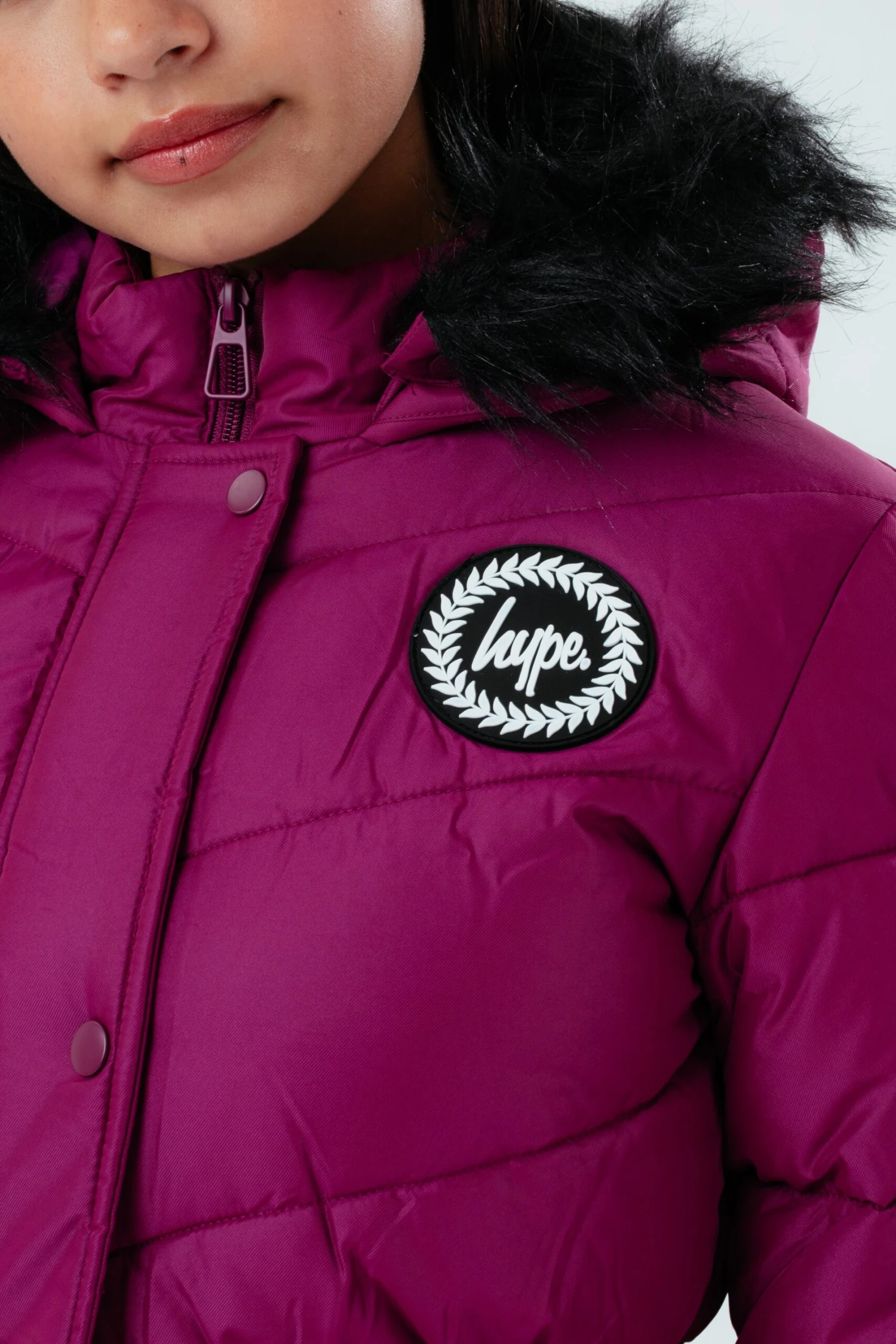 HYPE BERRY LONGLINE PADDED GIRLS PARKER JACKET 6 HYPE BERRY LONGLINE PADDED GIRLS PARKER JACKET - Image 4